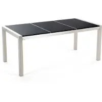 Beliani GROSSETO - Tuintafel - Zwart - 90 x 180 cm - Graniet