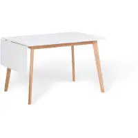 Beliani MEDIO - Eettafel - Wit - 80 x 120/155 cm - MDF