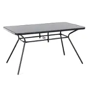 Beliani LIVO - Tuintafel - Zwart - 80 x 140 cm - Staal