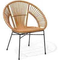 Beliani SARITA - Eetkamerstoel - Natuurlijk - Rotan