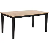 Beliani GEORGIA - Eettafel - Zwart - 90 x 150 cm - Rubberhout