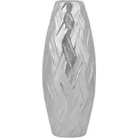 Beliani ARPAD - Decoratieve vaas - Zilver - Keramiek