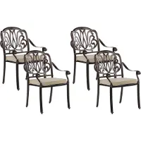 Beliani ANCONA - Tuinstoel-Bruin-Aluminium