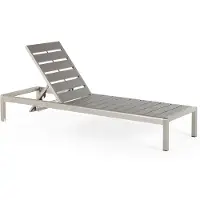 Beliani NARDO - Tuinligstoel-Grijs-Aluminium