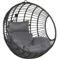 Beliani ASPIO - Hangstoel - Zwart - PE rotan
