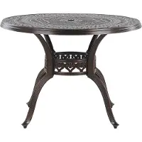 Beliani Tuintafel donkerbruin aluminium retro ø 102 cm