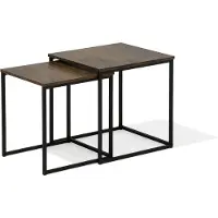 Beliani DENNY - Bijzettafel - Zwart - MDF