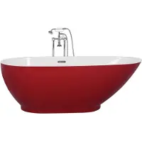 Beliani GUIANA - Badkuip - Rood - 82 x 173 - Acryl