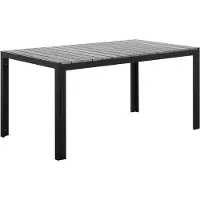 Beliani COMO - Tuintafel - Grijs - 90 x 150 cm - Kunsthout