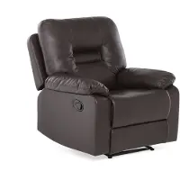 Beliani BERGEN - TV-fauteuil - Bruin - Kunstleer
