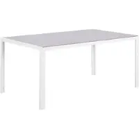 Beliani CATANIA - Tuintafel - Grijs - 160 x 91 cm - Veiligheidsglas