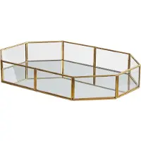 Beliani CHABRIS - Dienblad - Goud - Glas