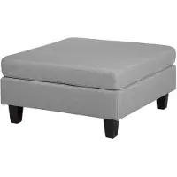 Beliani FEVIK - Hocker - Grijs - Polyester
