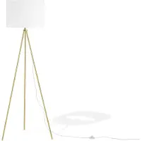 Beliani VISTULA - Staande lamp - Wit/Goud - Metaal