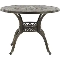 Beliani SAPRI - Tuintafel - Bruin - 100 x 100 cm - Aluminium