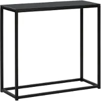 Beliani DELANO - Consoletafel - Zwart - Veiligheidsglas