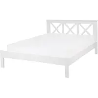 Beliani Tannay Bed Wit Hout 140x200