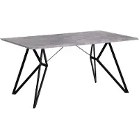 Beliani BUSCOT - Eettafel - Grijs - 90 x 160 cm - MDF