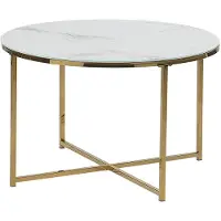 Beliani QUINCY - Salontafel - Wit - Veiligheidsglas