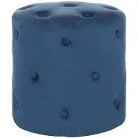 Beliani COROLLA - Poef - Blauw - Fluweel
