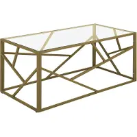 Beliani ORLAND - Salontafel - Goud - Glas
