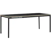 Beliani AVIS - Uitschuifbare eettafel - Zwart - 90 x 140/190 cm - MDF
