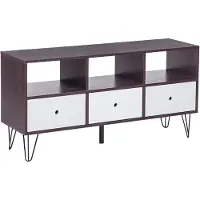 Beliani FOSTON - TV-kast-Donkere houtkleur-MDF