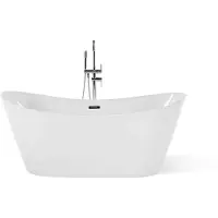Beliani Antigua - Badkuip - Glasvezel - wit - 170x77x72