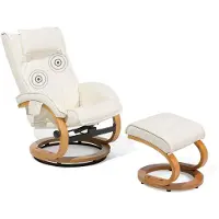 Beliani majestic - Massagefauteuil - Kunstleer - beige - 60x80x101