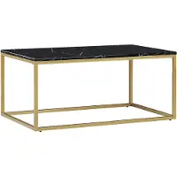 Beliani DELANO - Salontafel - Zwart/Goud - MDF