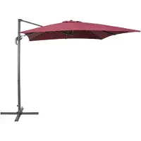 Beliani Zonnescherm 250 x 250 x 235 cm bordeaux / donkergrijs MONZA