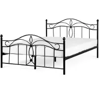Beliani ANTLIA - Tweepersoonsbed - Zwart - 180 x 200 cm - Metaal