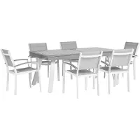 Beliani PERETA - Tuinset voor 6 - Grijs - Polyester