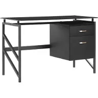 Beliani MORITON - Bureau - Zwart - MDF