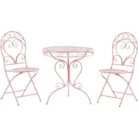 Beliani ALBINIA - Bistroset voor 2 - Roze - Metaal