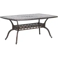 Beliani LIZZANO - Tuintafel - Bruin - 102 x 165 cm - Aluminium