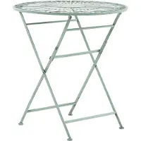 Beliani TRENTO - Tuintafel - Groen - 70 x 70 cm - Metaal