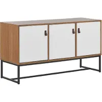 Beliani NUEVA - Sideboard - Lichte houtkleur/Wit - MDF