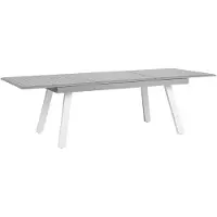Beliani PERETA - Tuintafel - Grijs - 100 x 175/255 cm - Aluminium