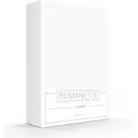 Romanette Hoeslaken Wit (Katoen)-140 x 220 cm