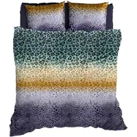 Satin d'or Dekbedovertrek Panthera Teal Grijs Satijn-240 x 200 / 220 cm | Lits-Jumeaux
