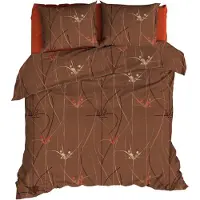 Satin d'or Dekbedovertrek Elsa Koper Bruin Satijn-200 x 200 / 220 cm | 2-Persoons