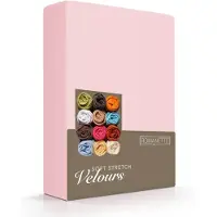 Romanette Hoeslaken Blush (Velours)-Lits-Jumeaux (160/180 x 200/210/220 cm)
