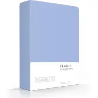 Romanette Kussenslopen Lichtblauw (Flanel) (set van 2)