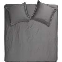Cinderella Dekbedovertrek Anthracite Satijn-200 x 200 / 220 cm | 2-Persoons