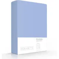 Romanette Flanellen Hoeslaken Blauw Romanette-180 x 200 cm