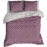 Satin d'or Dekbedovertrek Curling Oudrose-Lits-jumeaux (270 x 200/220 cm)