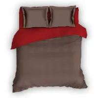 Romanette Dekbedovertrek Comtesse Bruin Flanel-260 x 200 / 220 cm | Extra Breed