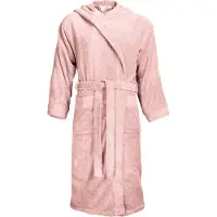 The One Towelling Badjas Zalm roze Capuchon - L/XL