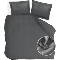 Walra Dekbedovertrek Vintage Satin - 240x220 - 100% Katoen - Antraciet